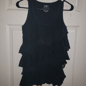 Pink Cattlelac Layered lace tank top